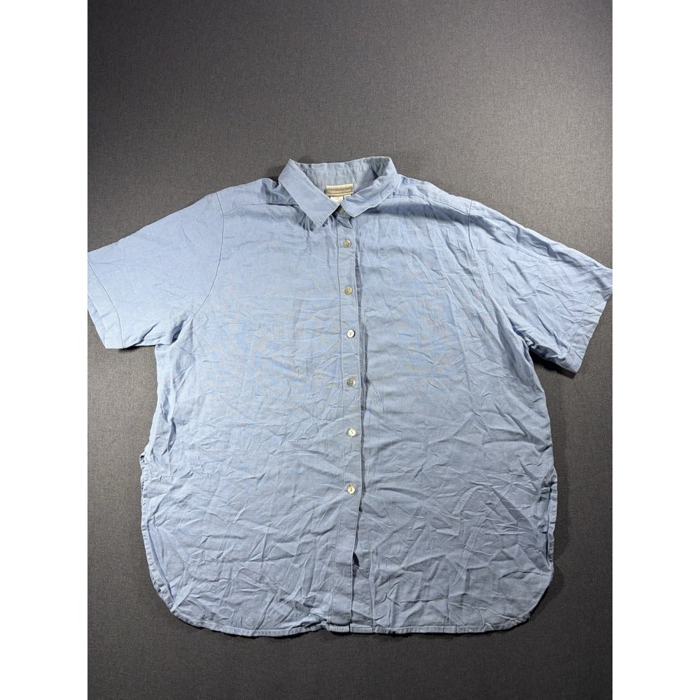 Coldwater Creek Blue cotton knit shirt  - Women's size XXL